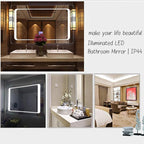 LED Bathroom Mirror with Lights Sensor Switch Bathroom Mirror with Demister Pad - Image 8