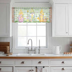 Easter Sheer Valances for Windows 42"x18", Light Filtering Kitchen Curtains - Image 3