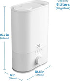Everlasting Comfort 6L Humidifier Large Room, High Mist Output 60 HR Runtime - Image 2