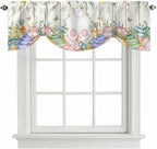 Easter Tie Up Valance Curtains for Windows, Kitchen Curtains Window Shades by Unknown