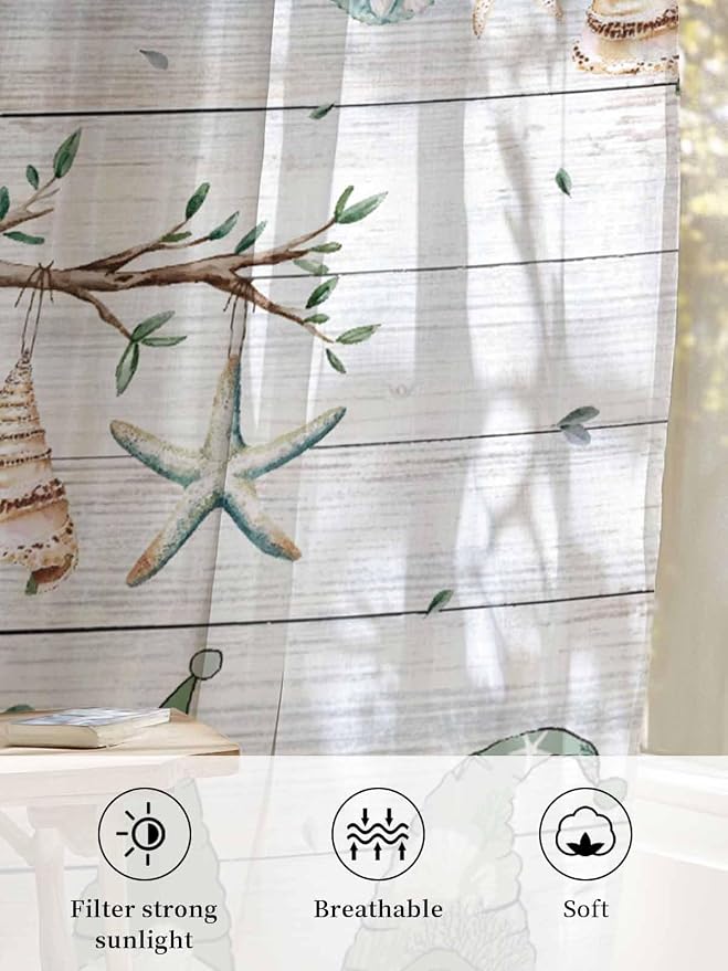 Sheer Curtains 84 Inches Long, Sage Green Gnomes Semi Sheer Curtains Light - Image 6