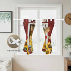 Cows Sunflowers Bedroom Curtains 63 Inch Length, Window Curtains Tab Top - Image 5