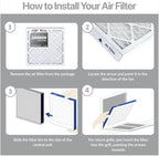 Filter King 16x20x5 Air Filter Carbon Odor Eliminator Dust Defense, Pleated - Image 2