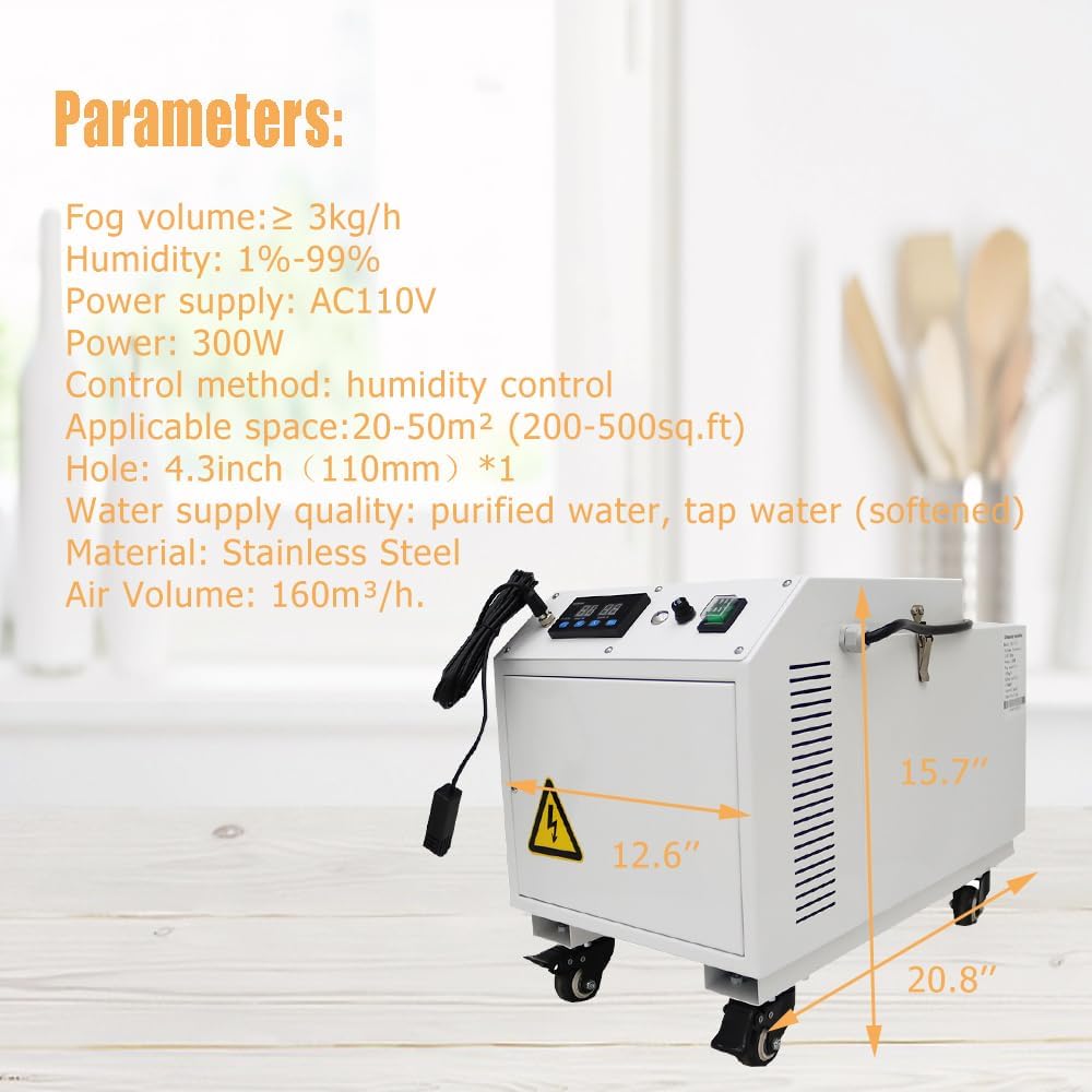 Industrial Ultrasonic Humidifier Cooler Sprayer 3kg/h Portable