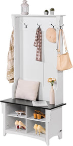 VEVOR Hall Tree Entryway Bench, Coat Rack - Image 9