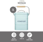 Kitchen Craft Living Nostalgia Vintage Blue Compost Bin LNCOMPBLU - Image 3