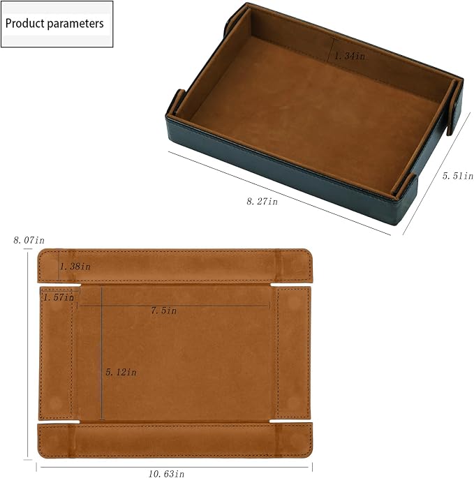 Valet Tray Desktop Storage Organizer Catchall Tray - Image 7