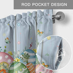 Easter Curtain Valances for Windows, Kitchen Valance Window Treatment, Spring - Image 5