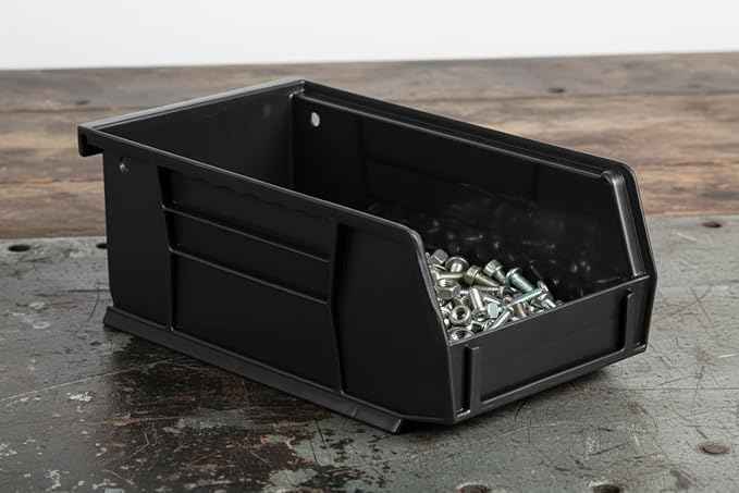 Hudson Exchange 7-1/2" x 4" x 3" Plastic Stackable Storage Bin and Hanging