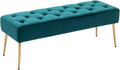 DUHOME Modern Velvet Bench Ottoman, Upholstered Bedroom Benches Footrest Stool