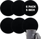6 Pack Charcoal Filters for Compost Bin Bucket, 5 Inch Round Activated Carbon by Holismo