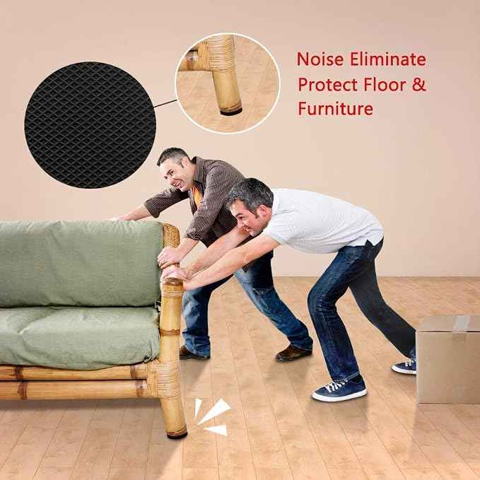 Yelanon Non Slip Furniture Pads -12pcs 3’’ Furniture Grippers, Non Skid