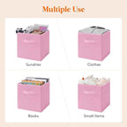 Lifewit Collapsible Fabric Storage Cubes Bins Set 11 Inch, Foldable Cubby