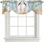 Easter Tie Up Valance Curtains for Windows, Kitchen Curtains Window Shades by Unknown