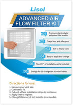 Complete Air Vent Filters Kit- 98‘’ x 18'' Electrostatic Media - Image 2
