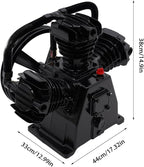 Air Compressor Pump Head, 5-HP Single-Stage Inline-Twin Replacement Air - Image 7