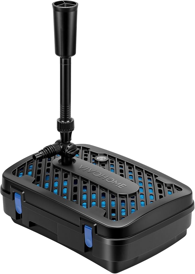 VIVOHOME All-in-One Pond Filter Fountain System Kits, 260 GPH Submersible Water by VIVOHOME