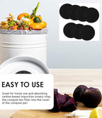 7 Pack Compost Bin Charcoal Filters Round Indoor Kitchen Compost Bucket - Image 9