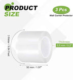 PATIKIL Clear Edge Protector Strip, 3 Roll 2 in x 9.8 ft Table Edge Protector
