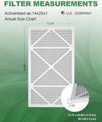 14x25x1 Air Filter 6 Pack, Durable MERV 8 Pleated Home HVAC AC Furnace Filters - Image 5