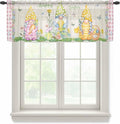 Easter Sheer Valances for Windows 60"x18", Light Filtering Kitchen Curtains by Unknown