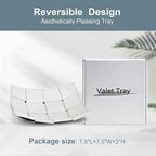 PU Leather Valet Tray for Men Women Key Holder Bowl for Entryway Table Bedside