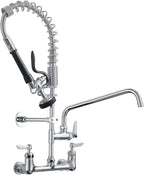 Fapully Commercial Kitchen Faucet, Wall Mount Kitchen Sink Faucet by Fapully