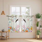 Easter Kitchen Curtains 54 Inch Long 2 Panel Set, Rod Pocket Window Curtains - Image 3