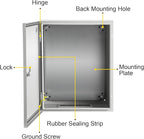 VEVOR NEMA Steel Enclosure, IP66 Waterproof & Dustproof, Outdoor/Indoor - Image 9