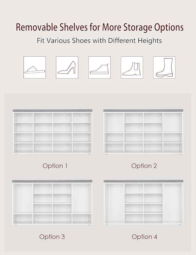 DINZI LVJ Shoe Storage Bench