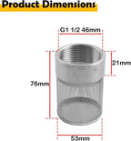 Dia Hose Inlet Suction Strainer Filter, Stainless Steel Water Pump Filter - Image 6