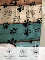Sheer Curtains 45 Inch Length, Vintage Farmhouse Country Wooden Grain Privacy - Image 6