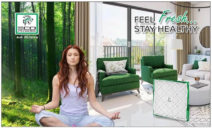 20x25x1 ECO POWER Air Filter MERV 10, Pleated HVAC AC Furnace Air Filters - Image 6