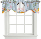 Easter Tie Up Valance Curtains for Windows, Kitchen Curtains Window Shades by Unknown
