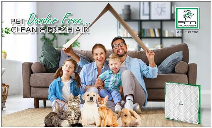 20x25x1 ECO POWER Air Filter MERV 10, Pleated HVAC AC Furnace Air Filters - Image 7