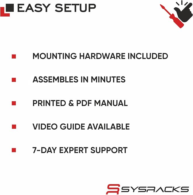 Sysracks 15U Wall Mount Server Rack Cabinet, 19” Locking Network Rack, 24” Deep - Image 7