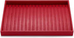 Oirlv Gorgeous Red Leather Jewelry Tray Necklace Bracelet Long Chain Storage