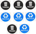TEHAUX 8pcs Garbage Bin Sticker Waste Sorting Recycling Labels PVC Trash Can by TEHAUX