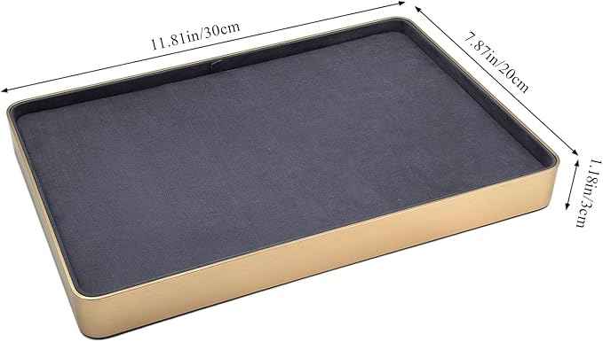 Metal Jewelry Tray, Valet Tray, Bedside Table and Desktop Organizer. It is