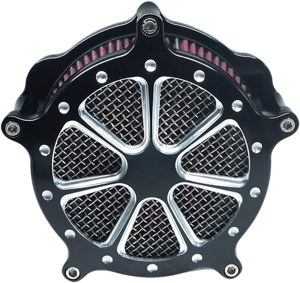 Air Filter Intake Cnc Cut Air Cleaner Venturi Motorcycle Chrome Kit