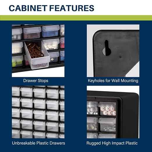 Akro-Mils 64-Drawer Plastic Drawer Storage Cabinet