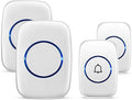 Wireless Doorbell, Waterproof Door Bell Kit, Distinguish front and rear doors