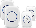 Wireless Doorbell, Waterproof Door Bell Kit, Distinguish front and rear doors