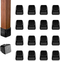 16pcs Square Chair Leg Floor Protectors, Felt Pads Chair Leg Protectors