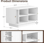 Fluted Entryway Bench with Shoe Storage, Mud Room Benches with Seat,