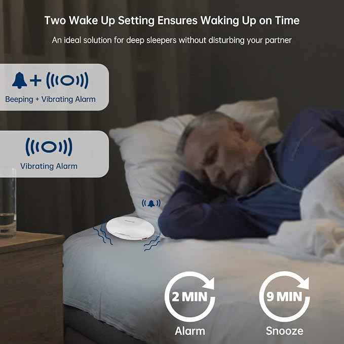 DreamSky Vibrating Alarm Clock for Heavy Sleepers