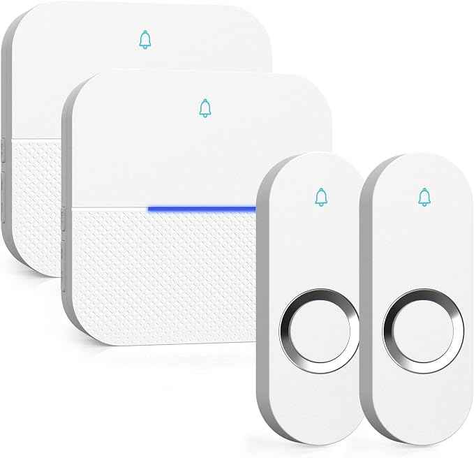 AIDA Lighted Wireless Doorbell, Home Waterproof Doorbell 1, 000ft Range
