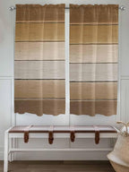 Vintage Brown Gradient Wood Grain Window Valance Curtains, Farmhouse Wood Barn - Image 2