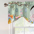 Easter Tie Up Valance Curtains for Windows, Kitchen Curtains Window Shades - Image 4