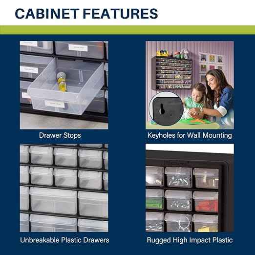 Akro-Mils 44-Drawer Plastic Drawer Storage Cabinet